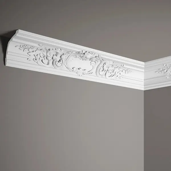 Listwa sufitowa ozdobna zdobiona biała 17 cm 200 cm