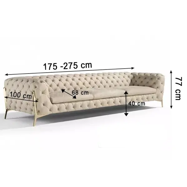 DIVA SILVER modern glamour black silver New York upholstered sofa