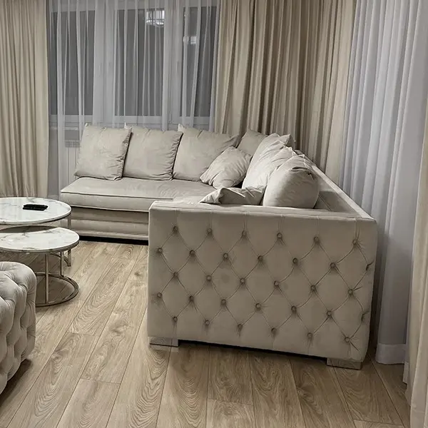 Nowoczesny narożnik pikowany z funkcją spania NERO