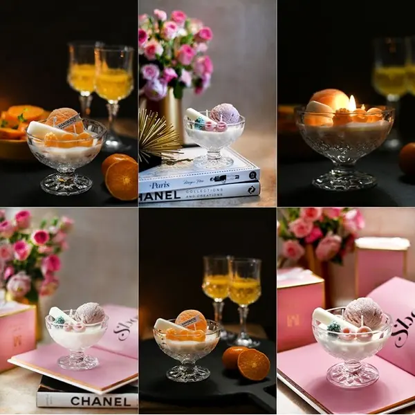 Świeca zapachowa naturalna deser lodowy zielona herbata - prezent dla niej