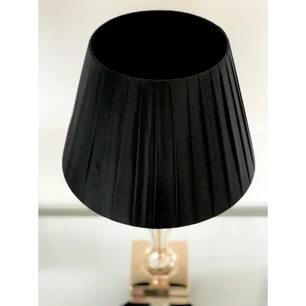 Elegant black pleated lampshade, 25 cm
