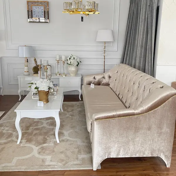 Modern glamour upholstered sofa with PRADA bedroom function