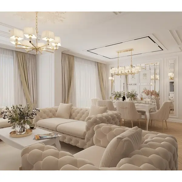 Luksusowy fotel pikowany do salonu nowoczesny glamour złoty DIVA