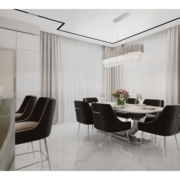 Modern glamor stool in black silver velvet fabric PALOMA