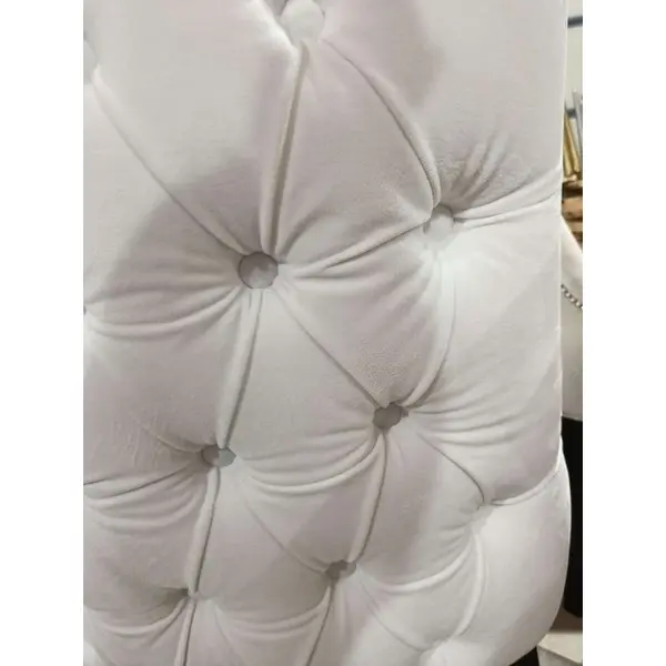 Classic upholstered chair, with a quilted back, elegant, white, venge-colored legs, TIFFANY SALE