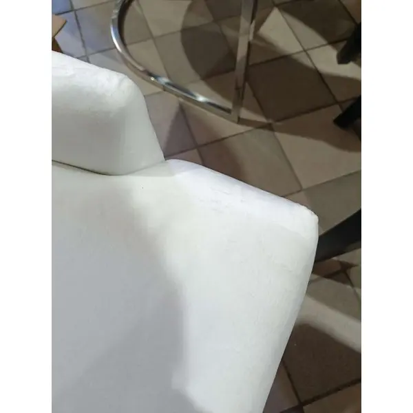 Classic upholstered chair, with a quilted back, elegant, white, venge-colored legs, TIFFANY SALE