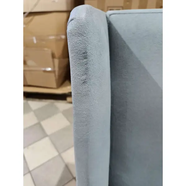 Krzesło glamour, klasyczne, tapicerowane, do jadalni, drewniane,  szare, nowoczesne, srebrna kołatka JAMES POEKSPOZYCYJNY