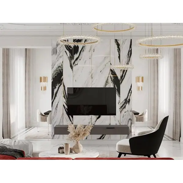 Crystal LED lamp, round ceiling lamp, ring, glamorous chandelier, modern gold BRINA