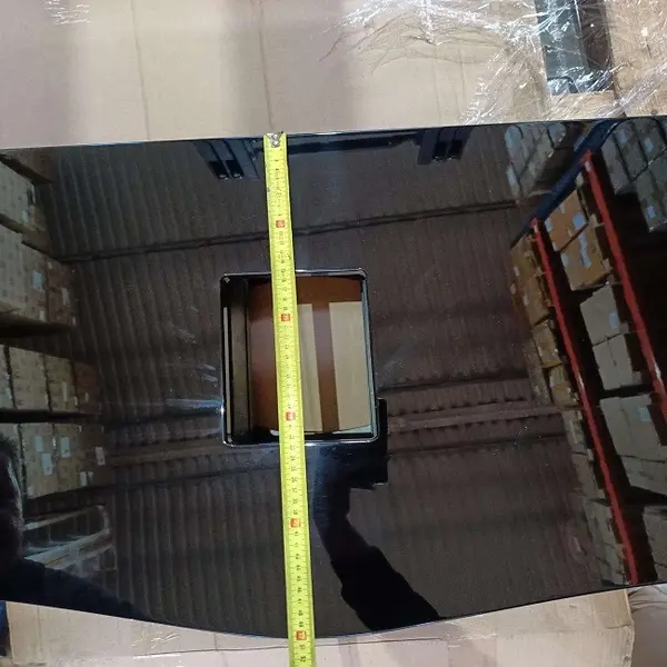 Komoda glamour łazienkowa, czarna,  drewniana, elegancka w zestawie bateria, umywalka, zestaw Leila