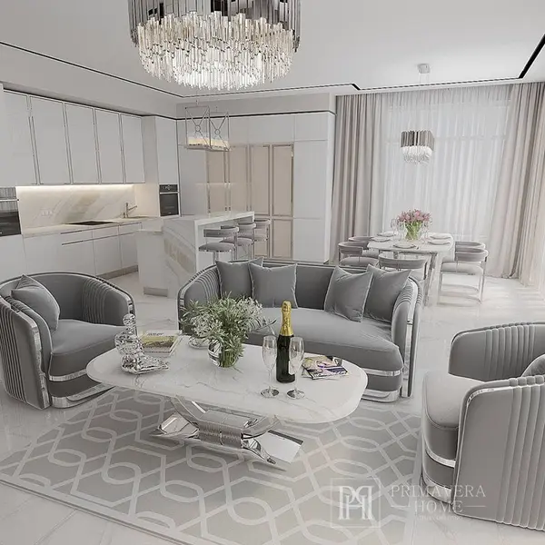 ART DECO modern gold living room coffee table with white marble top [CLONE]