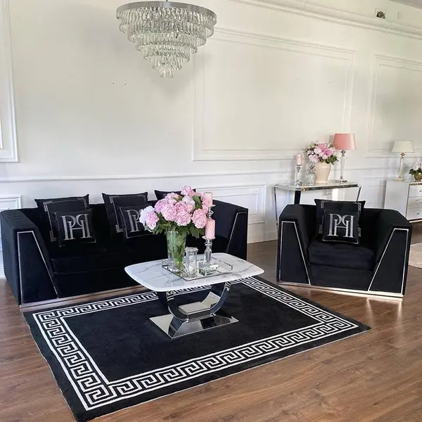 ART DECO modern gold living room coffee table with white marble top [CLONE]