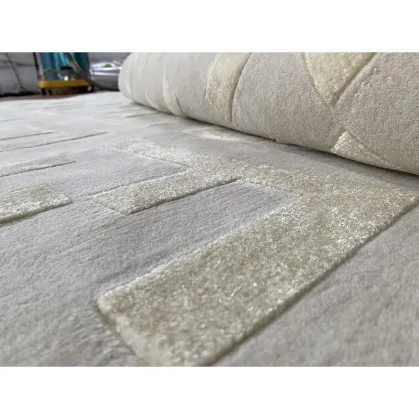 Modern glamorous carpet for the living room, designer, FASHION BEIGE