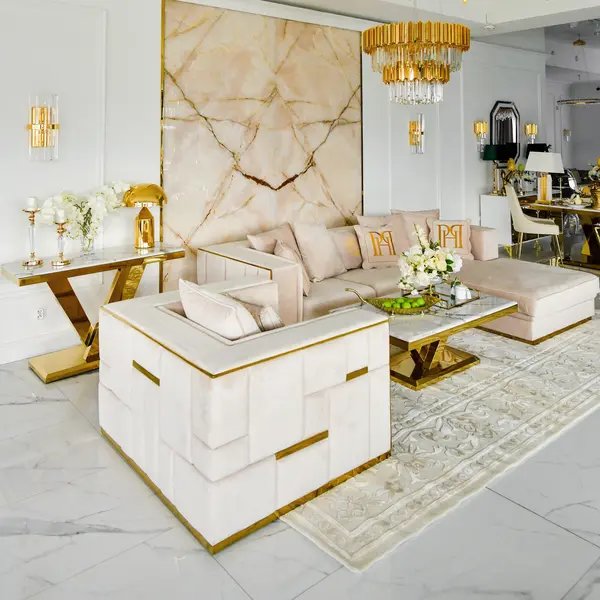 Exclusive carpet for the dining room and living room, classic, gray, beige ORNAMENT