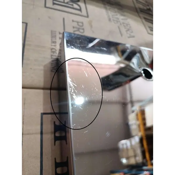 Ekskluzywny stół nowoczesny glamour do jadalni biały szklany blat stalowy srebrny MARCELLO 180cm OUTLET