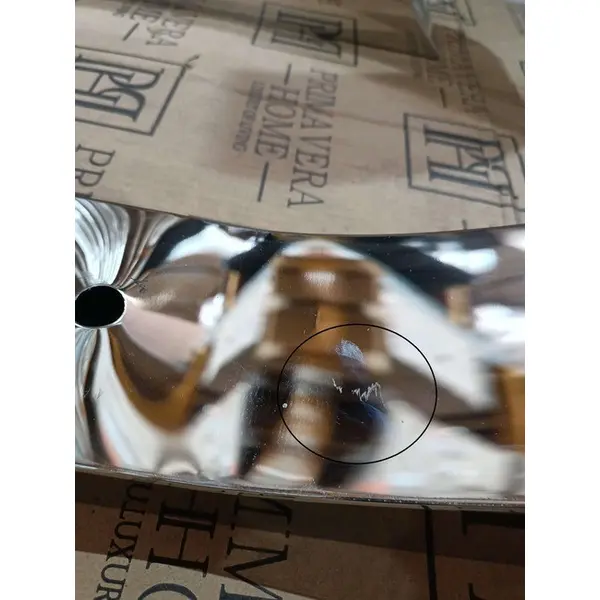 Ekskluzywny stół nowoczesny glamour do jadalni biały szklany blat stalowy srebrny MARCELLO 180cm OUTLET