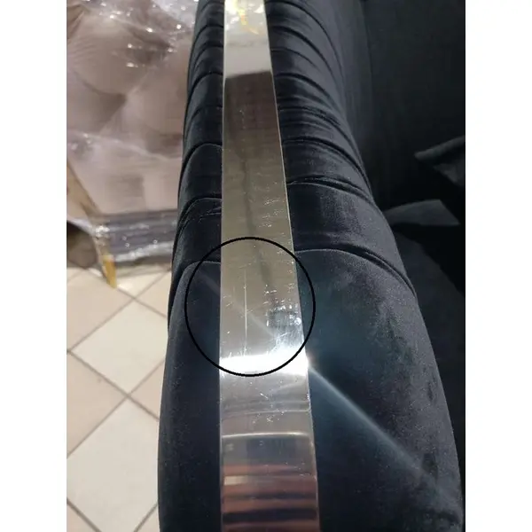 Sofa glamour czarna srebrna nowoczesna 3 osobowa MADONNA