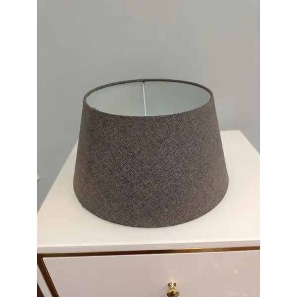 Abażur w stylu nowojorskim glamour szary stożek 35 cm DRUM OS24