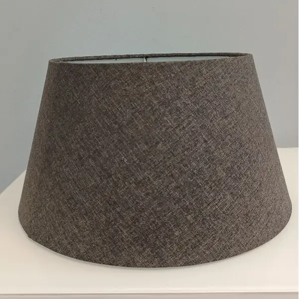 Abażur w stylu nowojorskim glamour szary stożek 35 cm DRUM OS24
