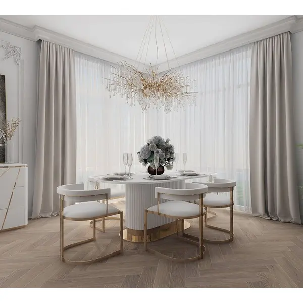 Krzesło beżowe na złotych nogach, designerskie do jadalni, toaletki MARCO