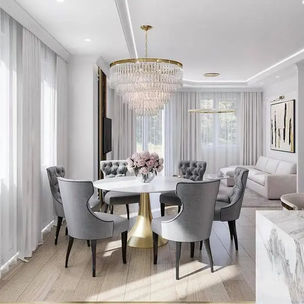 Żyrandol glamour kryształowy okrągły nowoczesny, lampa wisząca, złoty GLAMOUR 80 cm OUTLET