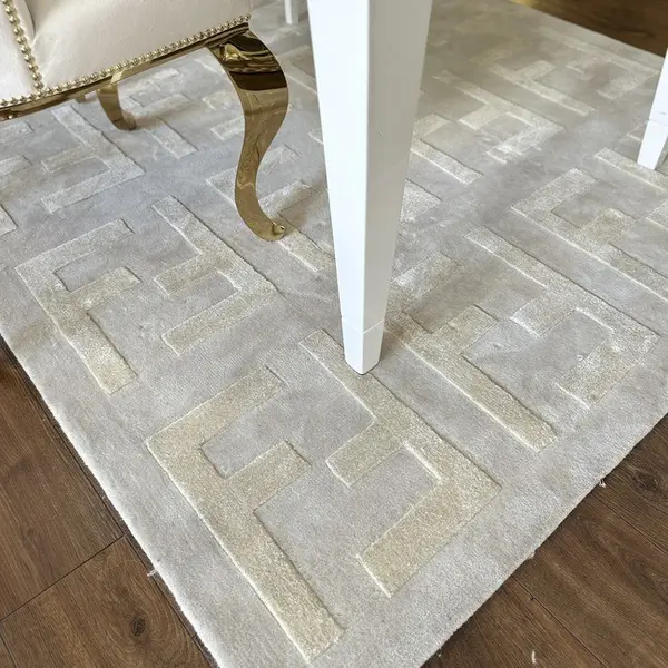 Modern glamorous carpet for the living room, designer, FASHION BEIGE