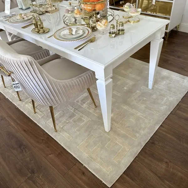 Modern glamorous carpet for the living room, designer, FASHION BEIGE