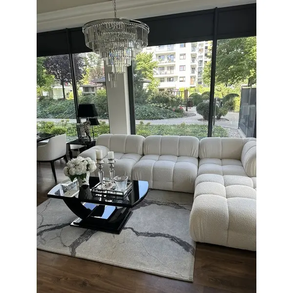 Elegant rug STATUARIO IVORY CARRARA gray by Maciej Zień