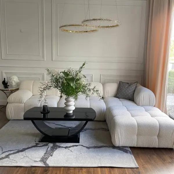 Stolik kawowy elegancki czarny wysoki połysk DAISY