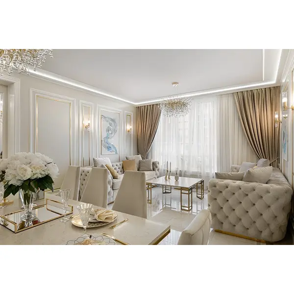 Chandelier, glamour ceiling lamp, modern hanging lamp RAIN M GOLD OUTLET