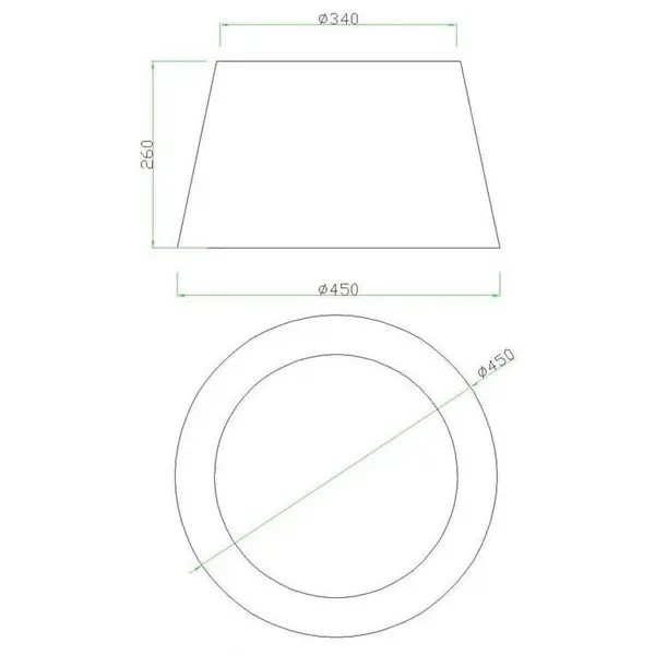 Velor cone lampshade, dark green, XL