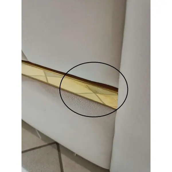 Exclusive glamor corner sofa, modern, upholstered, gold, beige, right-hand corner sofa EMPORIO OUTLET