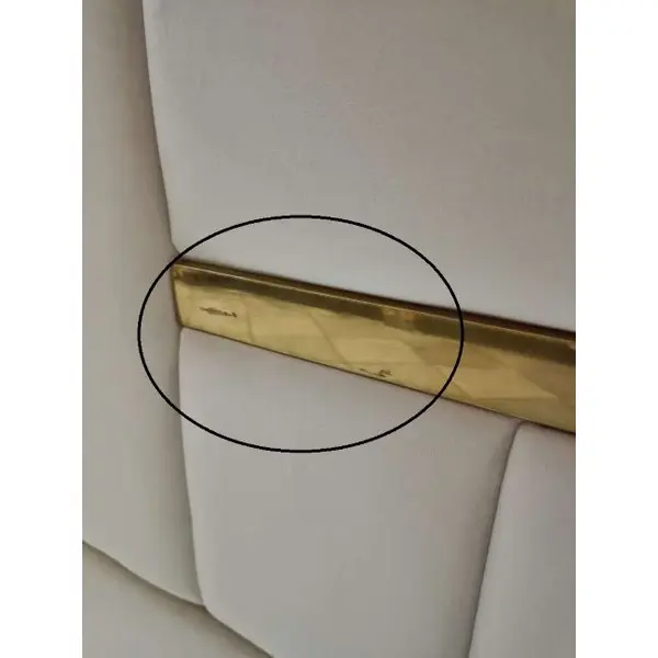 Exclusive glamor corner sofa, modern, upholstered, gold, beige, right-hand corner sofa EMPORIO OUTLET