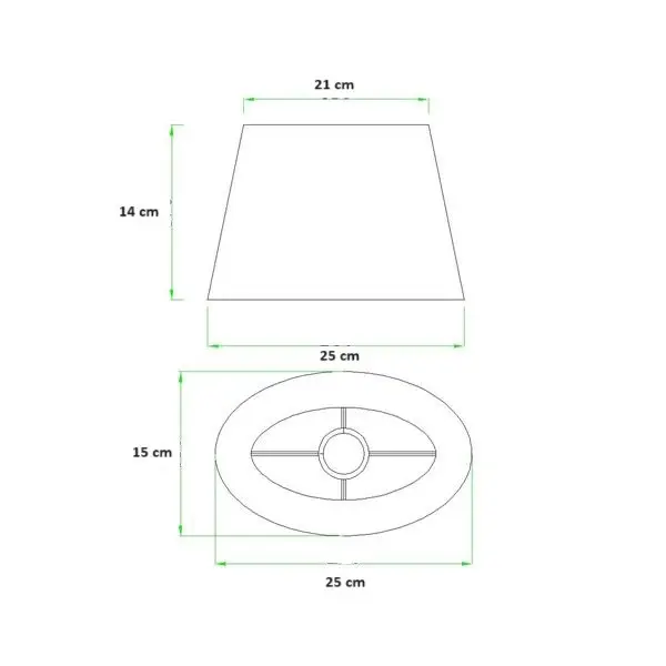 Abażur ELIPSA jasnoszary