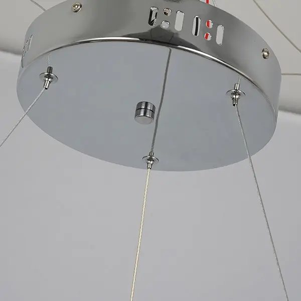 Glamor crystal round chandelier, silver ICE