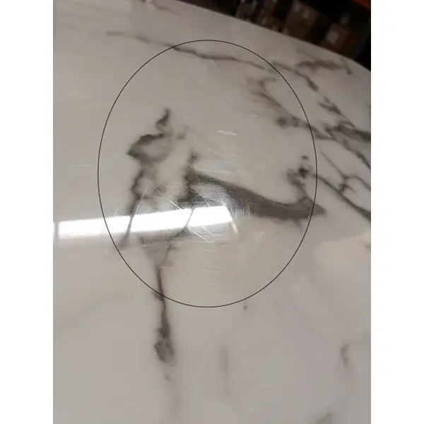 ART DECO modern gold living room coffee table with white marble top [CLONE]