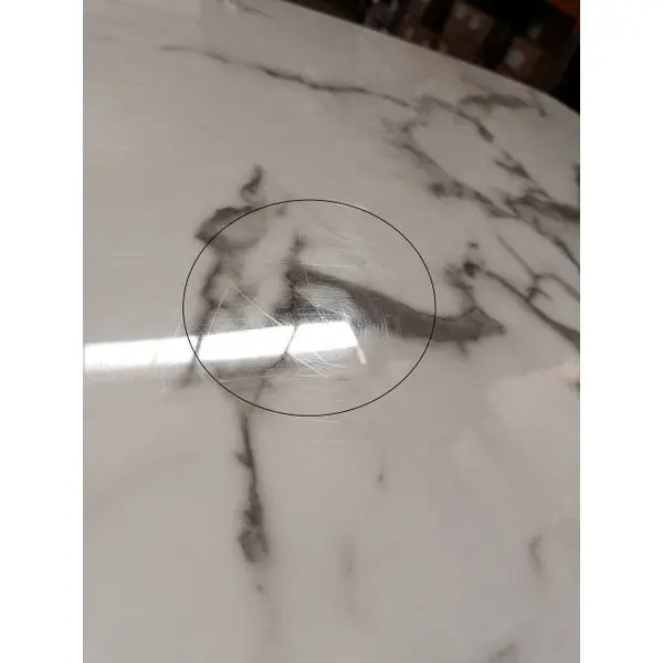 ART DECO modern gold living room coffee table with white marble top [CLONE]