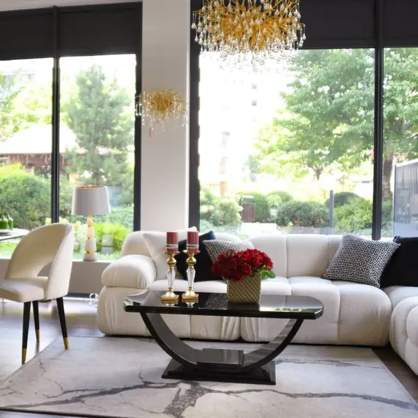 Stolik kawowy elegancki czarny wysoki połysk DAISY