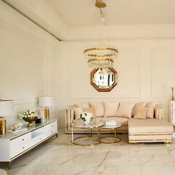 Żyrandol kryształowy złoty dwupoziomowy nowoczesny glamour BULGARI XL