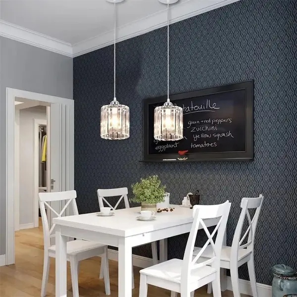 STARS M crystal chandelier, glamour pendant lamp, silver, designer, exclusive, single, glass shade, over the island