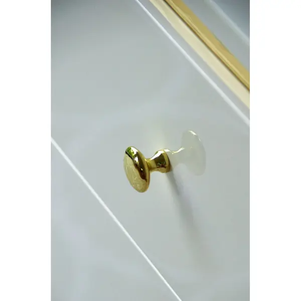 Lorenzo M Gold Glamour wooden lacquered chest of drawers with steel legs