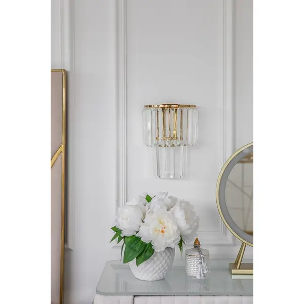 Kinkiet glamour kryształowy nowoczesny lampa ścienna złoty GLAMOUR XS