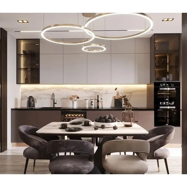 GALASSIA round, glossy, adjustable, modern, loft, gold, LED lamp, OUTLET