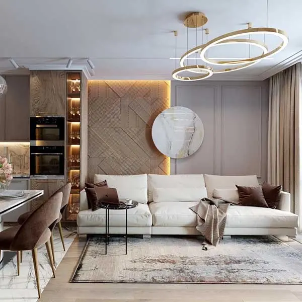 GALASSIA round, glossy, adjustable, modern, loft, gold, LED lamp, OUTLET