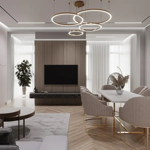 GALASSIA round, glossy, adjustable, modern, loft, gold, LED lamp, OUTLET