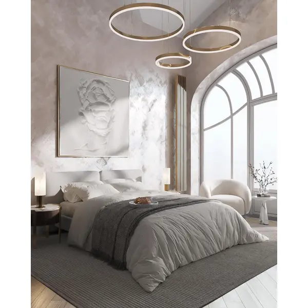 GALASSIA round, glossy, adjustable, modern, loft, gold, LED lamp, OUTLET