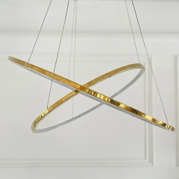 Nowoczesna lampa sufitowa wisząca ring złota GALASSIA M