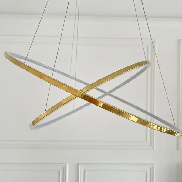 Nowoczesna lampa sufitowa wisząca ring złota GALASSIA M