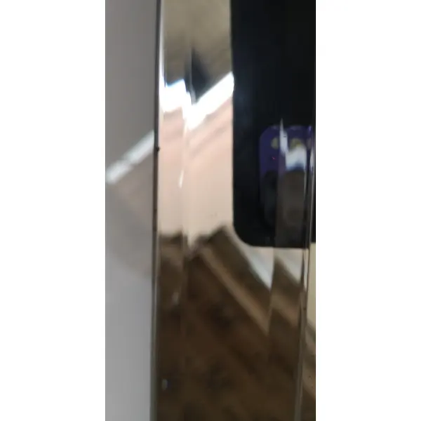 Lustro geometryczne RARE SILVER glamour w srebrnej ramie, 80x100 OUTLET