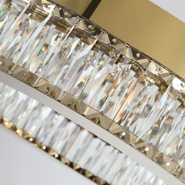 Plafon kryształowy złoty, lampa sufitowa glamour nowoczesna CRYSTAL 50 cm