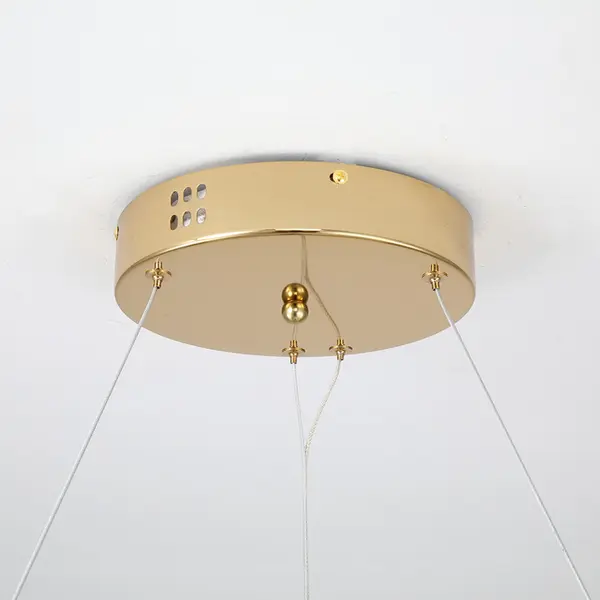 Żyrandol kryształowy CRYSTAL złoty, glamour, ekskluzywny, nowoczesny ring